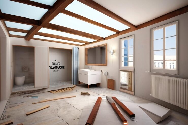 3d rendering house undergoing amplifying renovations there is dummy text 1199132 16210